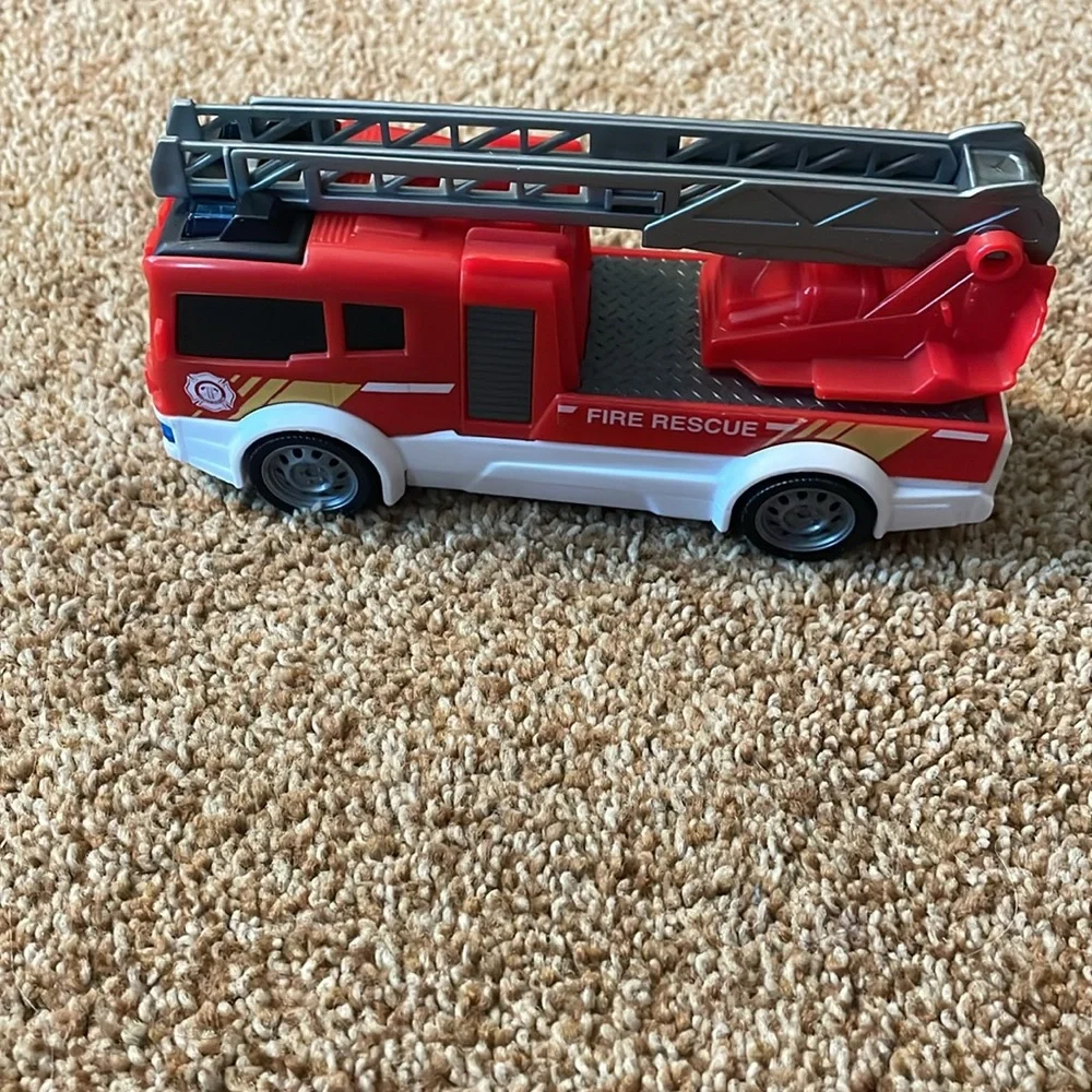 Dickie Toys Fire Rescue 6” red plastic vehicle